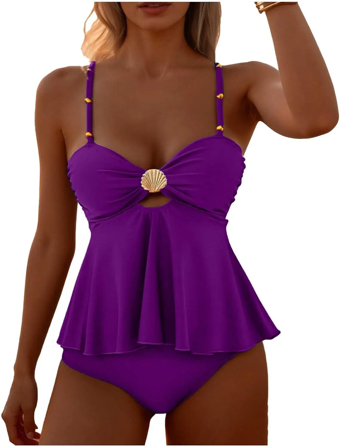 Женский танкини с контролем живота Generic, Purple