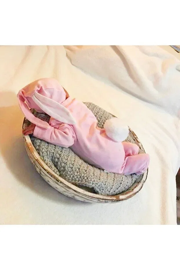 Детский комбинезон для девочек хлопковый с кроликом Minimus, Pink