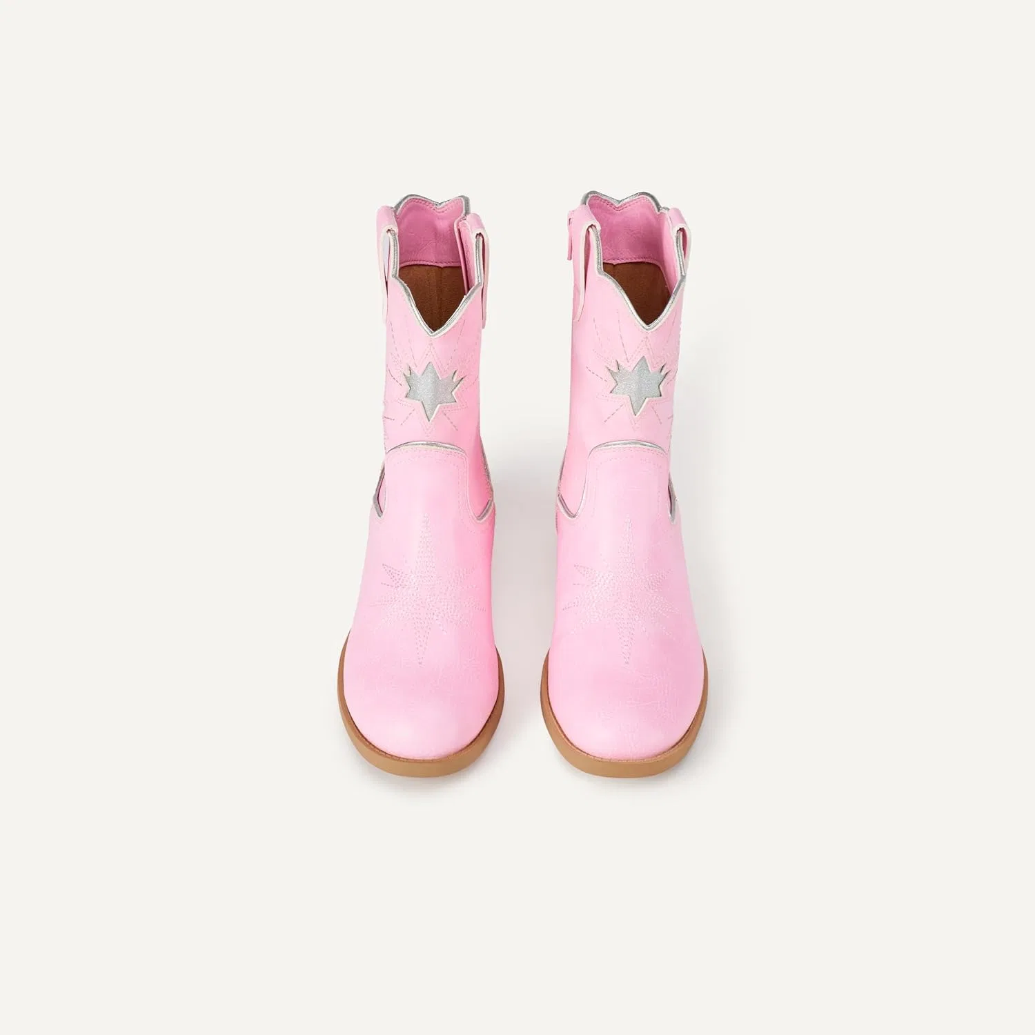 Детские сапоги для девочек с ковбойским дизайном Amazon Essentials, Pink — фото 4