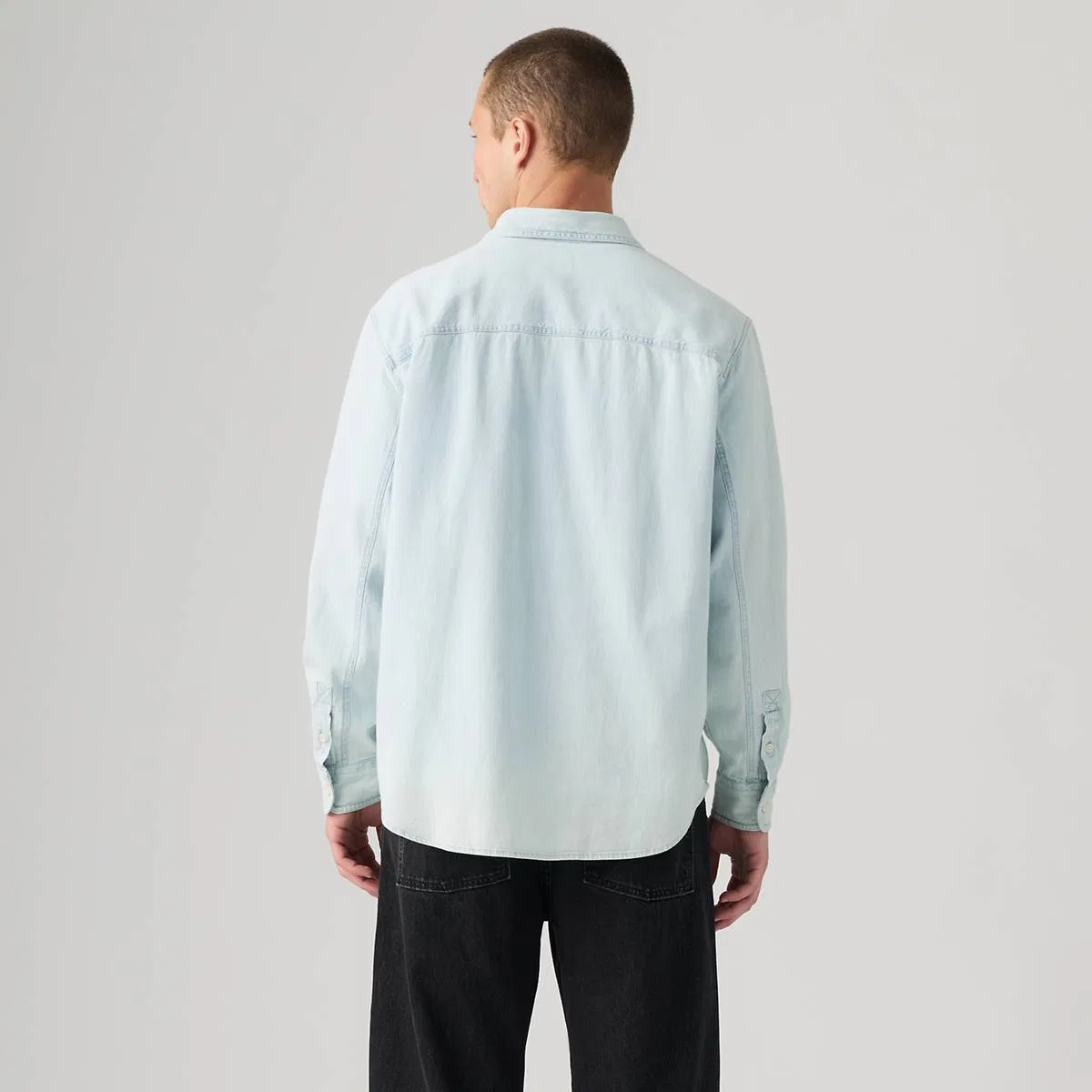 Свободная джинсовая рабочая рубашка Mariposa Levi's, Luisa Light Wash - Light Wash — фото 4