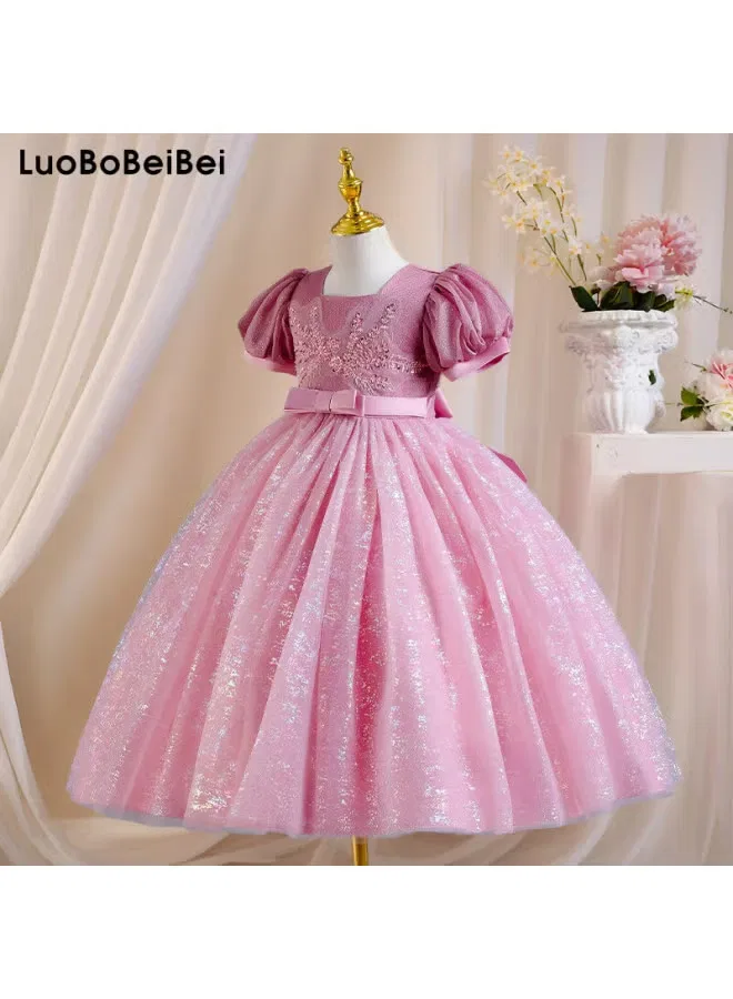 Платье длинное с длинным рукавом Luobobeibei, синее