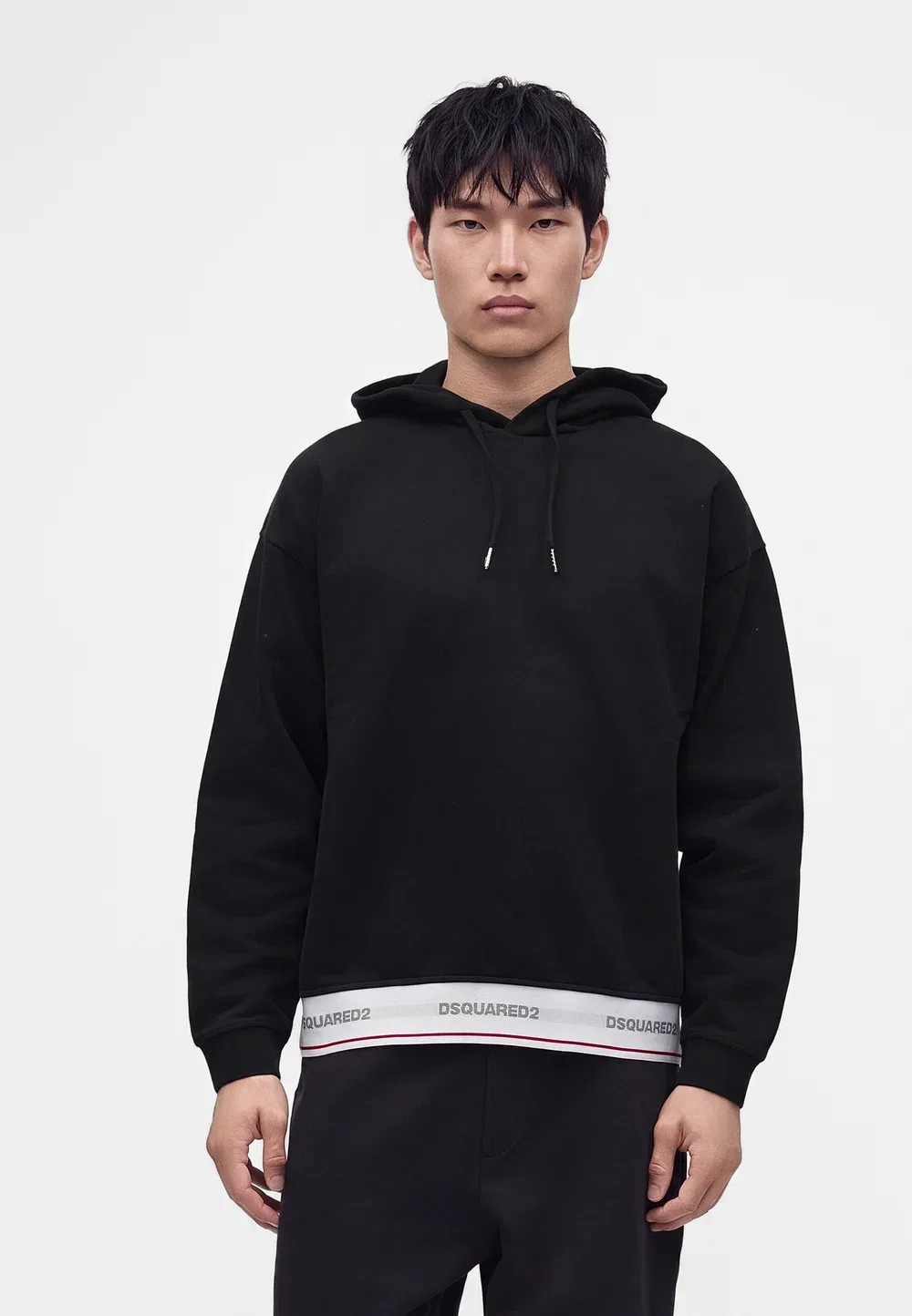 Толстовка свободного кроя - худи Dsquared2, Black