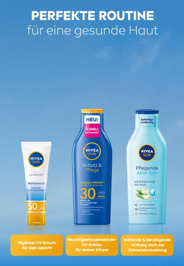 Набор солнцезащитный лосьон SPF 30, 2 x 200 мл, 2Er set sun schutz & pflege sonnenlotion lsf30, Nivea — фото 4