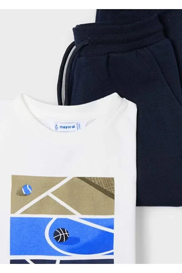 Детский комплект спортивного костюма для мальчиков Mayoral, Blue — фото 3