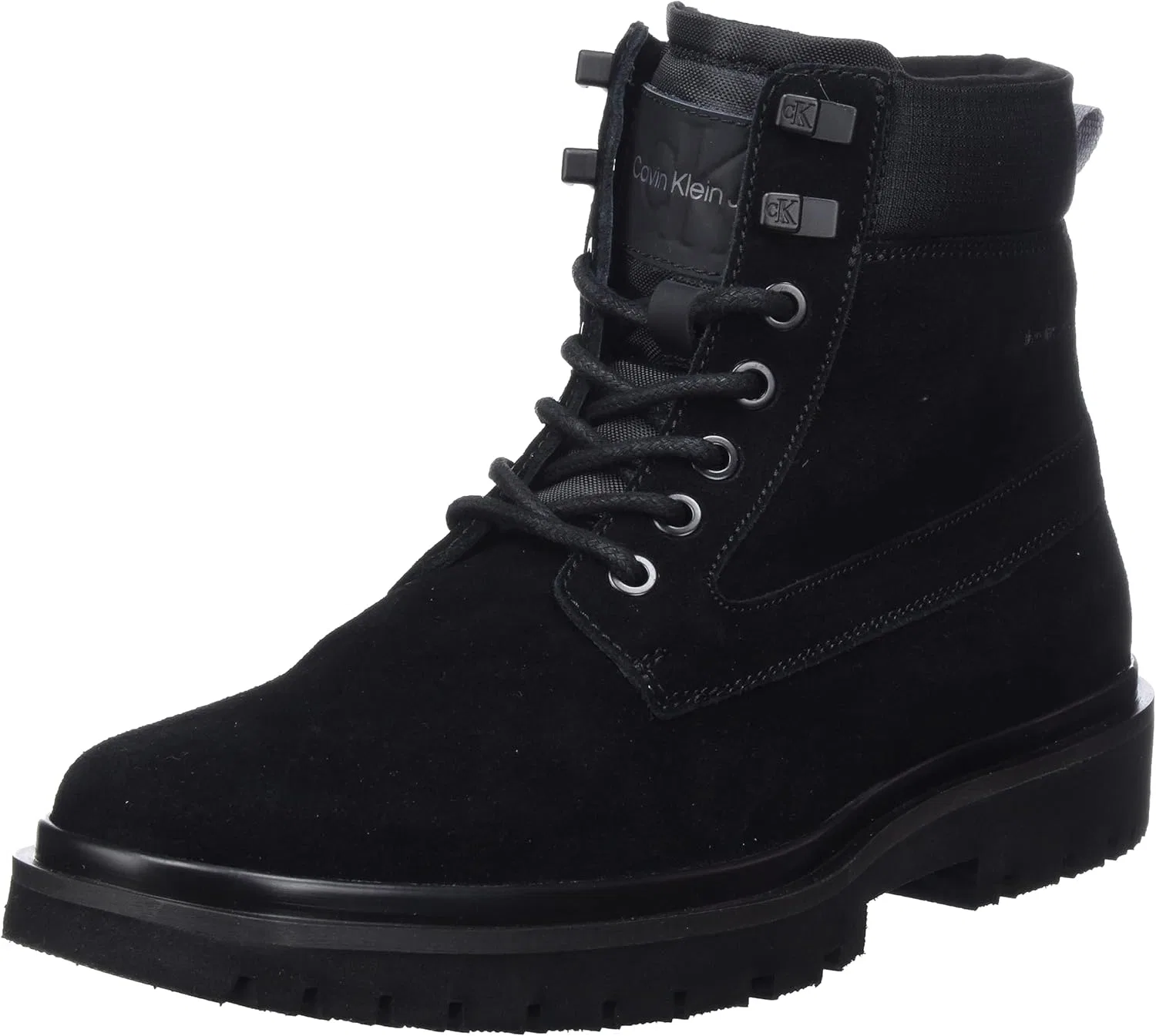 Мужские замшевые ботинки Calvin Klein Eva Mid на шнуровке, Black Stormfront