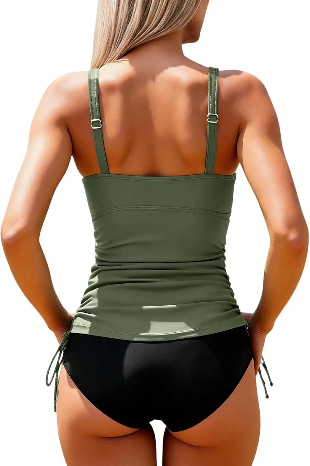 Женский танкини с регулируемыми бретелями Athletic, Army Green — фото 4