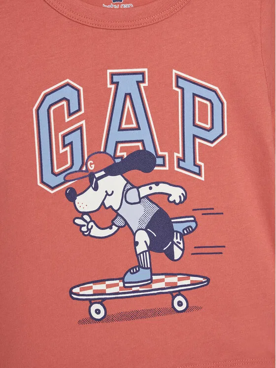 Футболка regular fit Gap, коралловый — фото 3