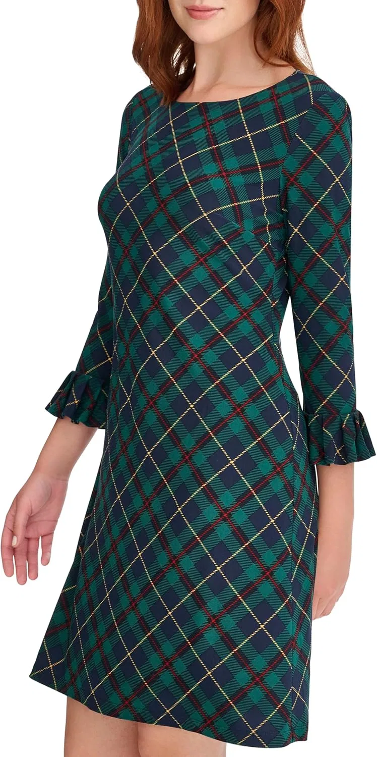 Женское платье-футляр с рюшами на рукавах Tommy Hilfiger, Cypress Combo — фото 3