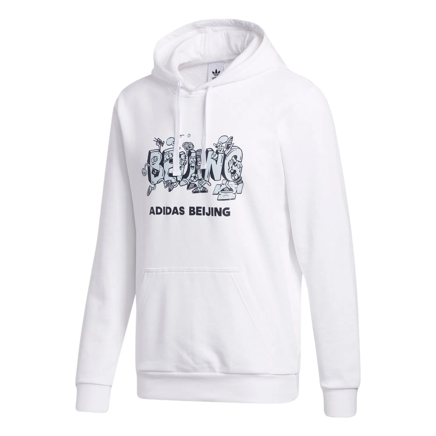 Мужская толстовка с принтом Beijing Toon Adidas, White
