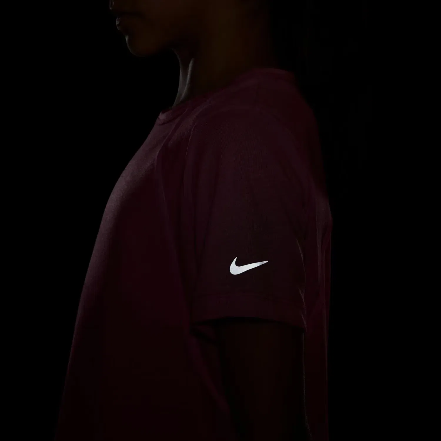 Детская футболка для девочек с принтом Nike Dri-FIT Tempo SS Top Nike, Красный — фото 4