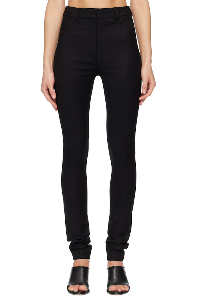 

Шерстяные леггинсы Acne Studios, черный