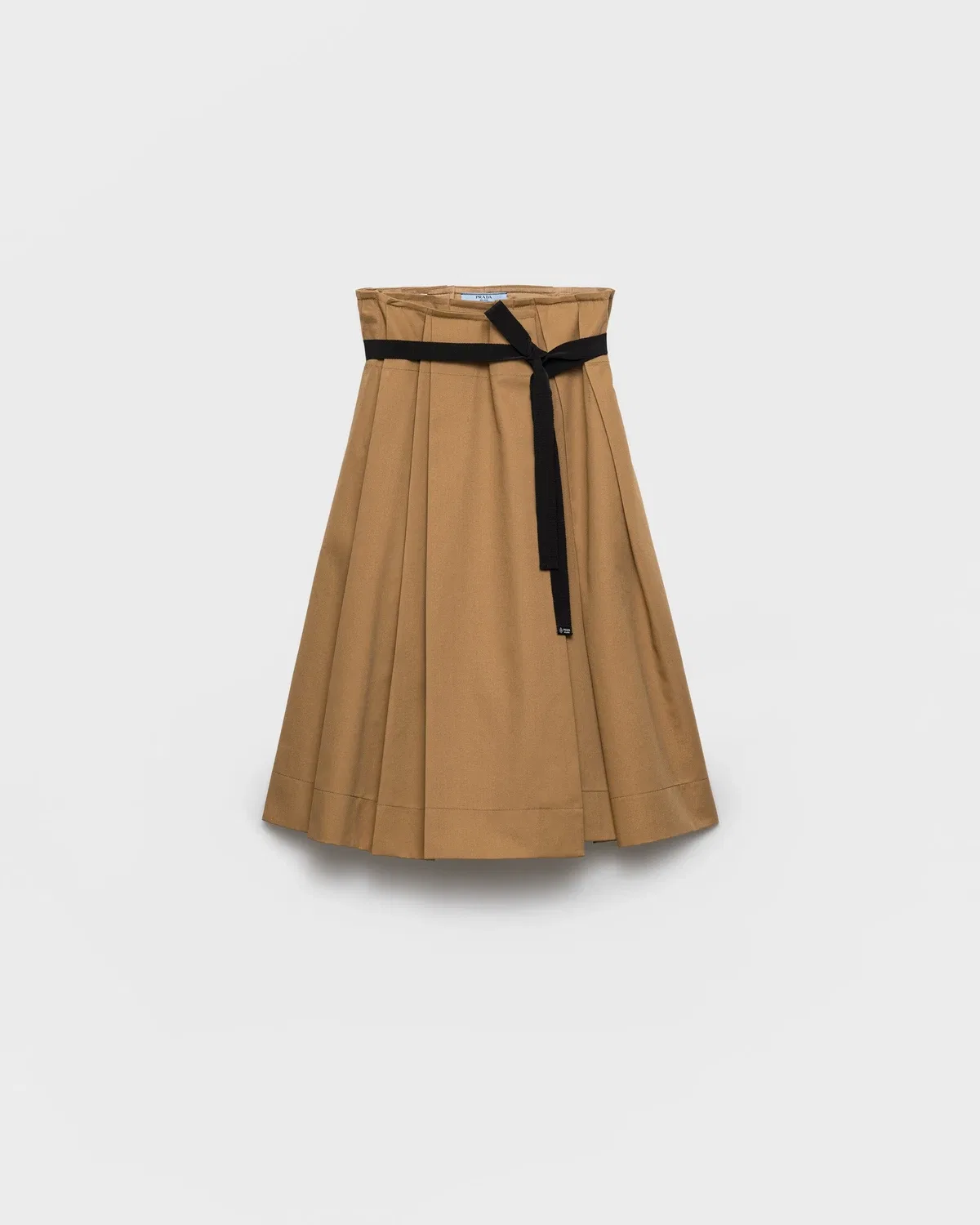 Юбка из габардина Prada, коричневый