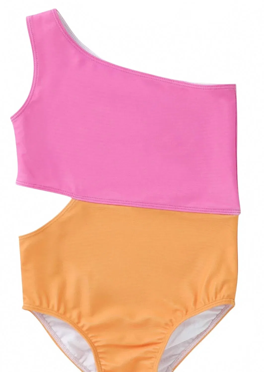 Детский купальник слитный с вырезами без бретелей UPF 50 Swoon Baby Clothing, Orange Sherbet — фото 2