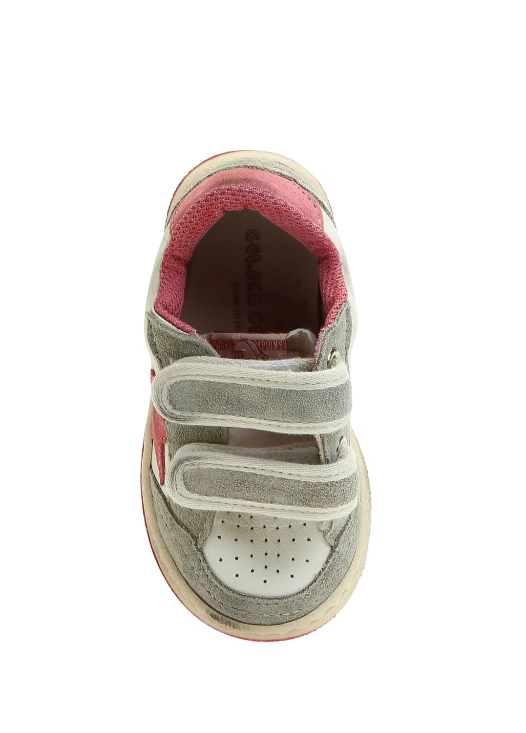 Кроссовки детские Golden Goose Ball Star, Red-White — фото 4