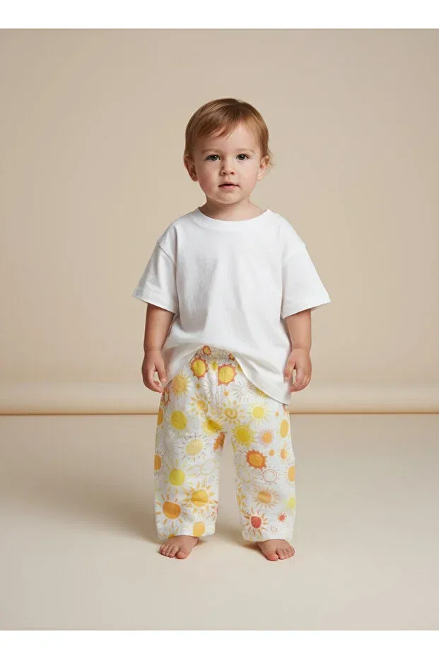 Детские брюки для девочек с принтом Zemze Baby, Yellow