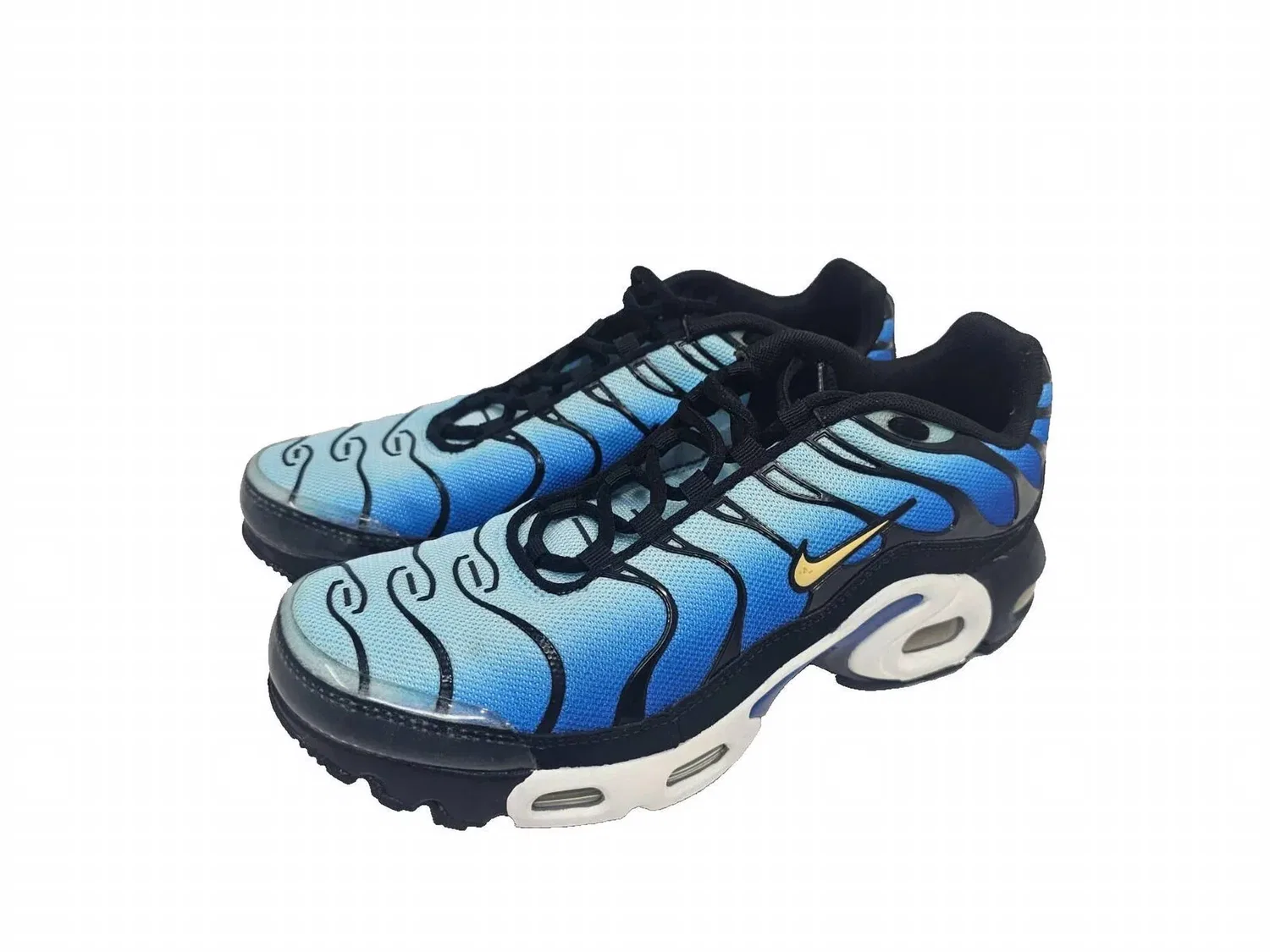 Детские кроссовки Air Max Plus с амортизацией Nike, Black/Skyblue Chamois — фото 4
