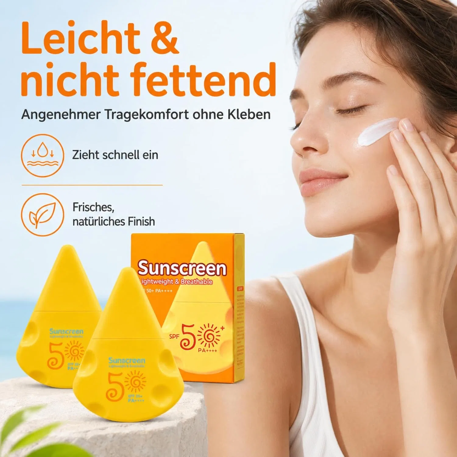 Солнцезащитный крем SPF 50 PA++++, 2 шт, UFkeanlo — фото 3