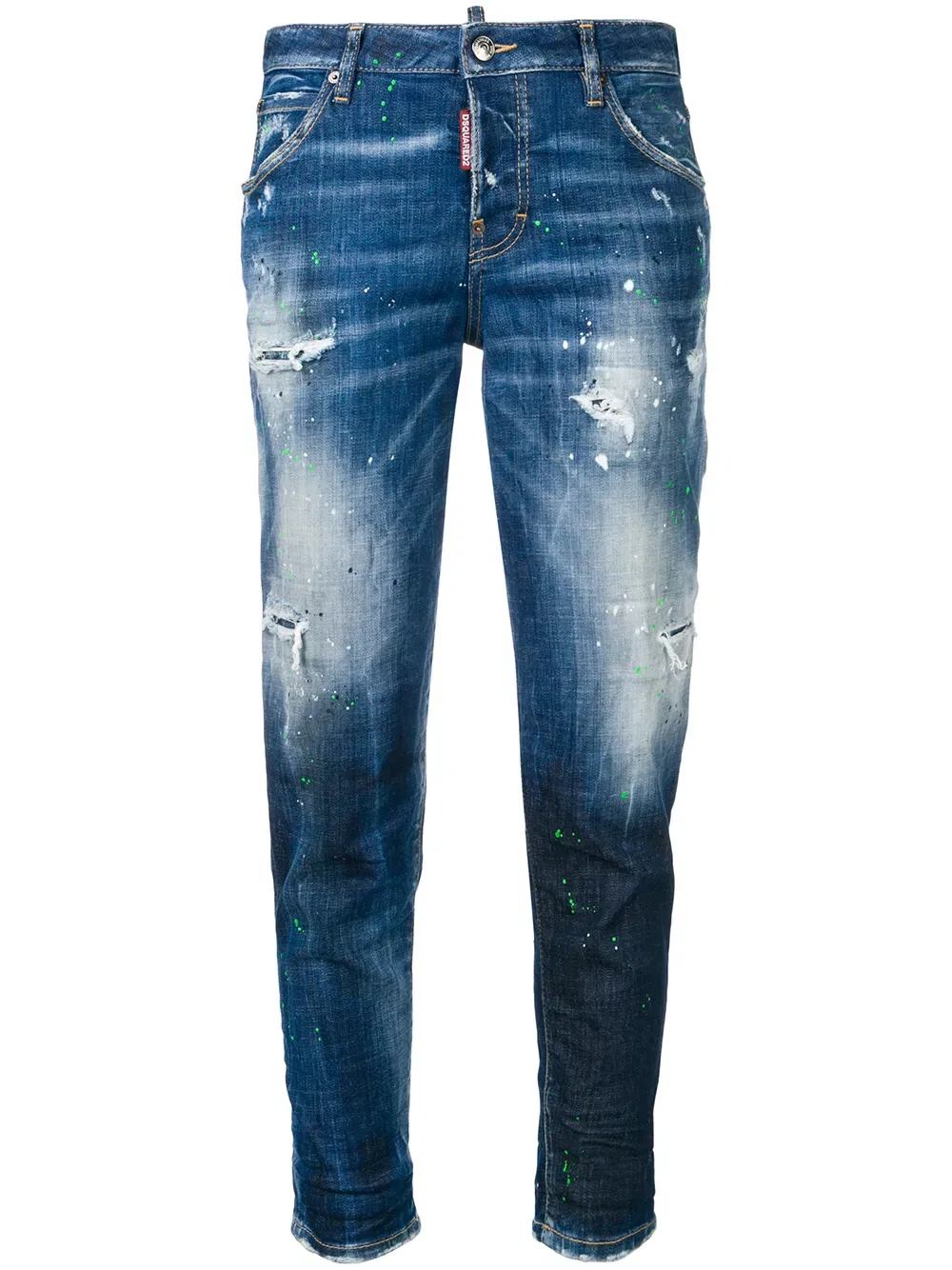 Джинсы Dsq2 с эффектом потертости Dsquared2, синий