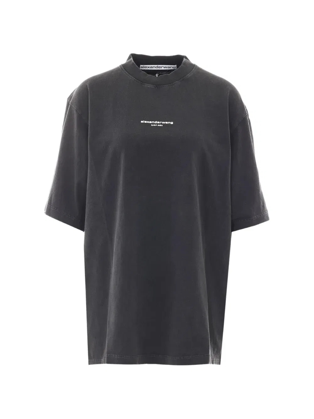 Oversize футболка с логотипом Alexander Wang, черный