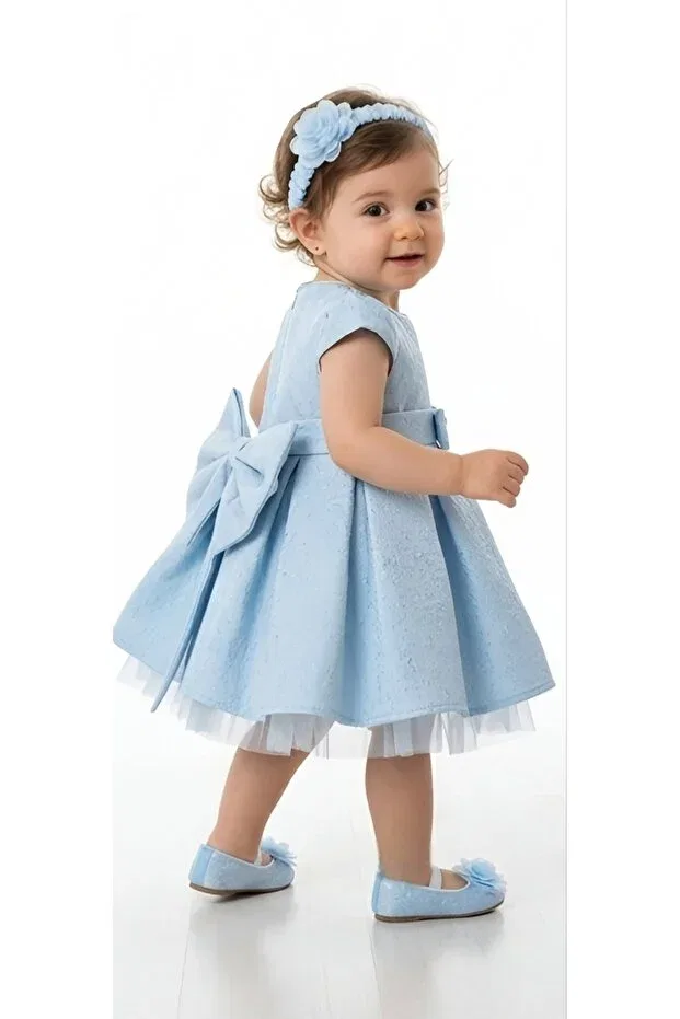 Детское платье для девочек с коротким рукавом Moda, Bebe — фото 4