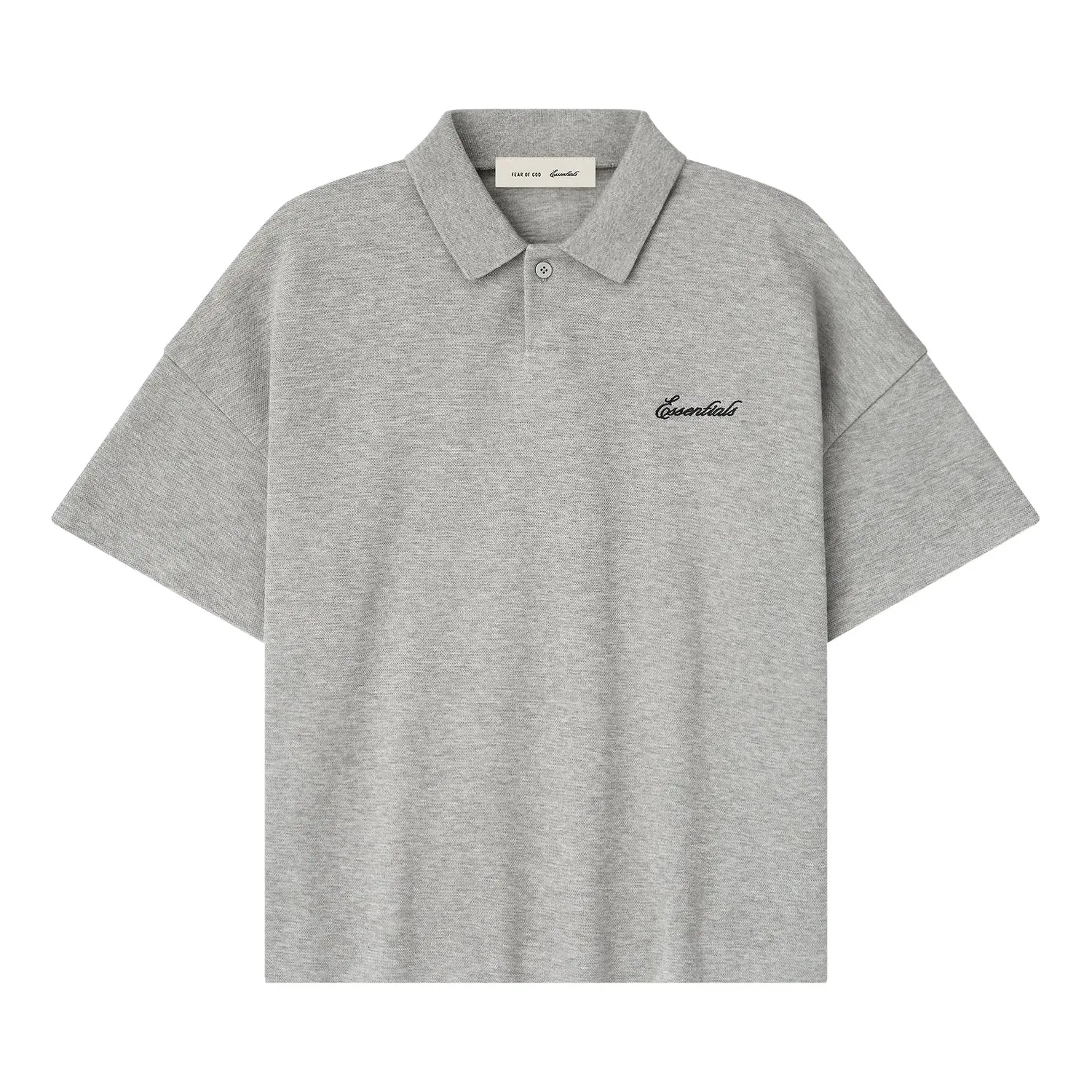 Классическая поло-рубашка Fear of God Essentials Pique Signature Classic Polo, серый