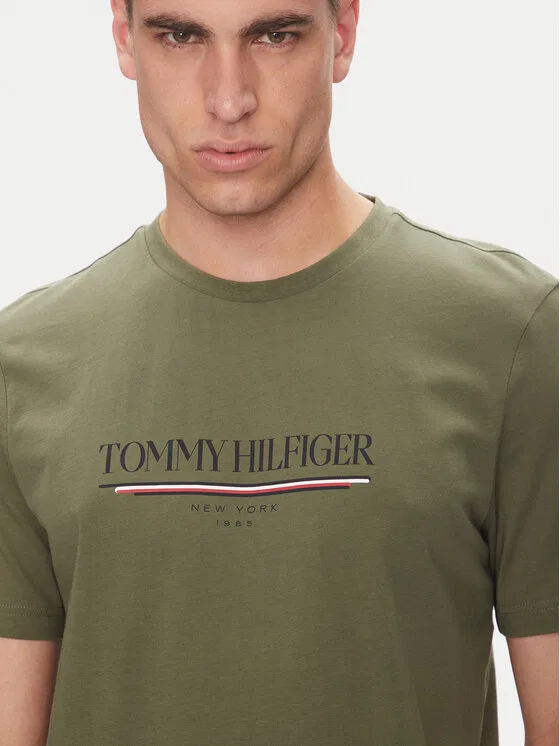 Футболка regular fit Brand Love Tommy Hilfiger, зеленый — фото 4