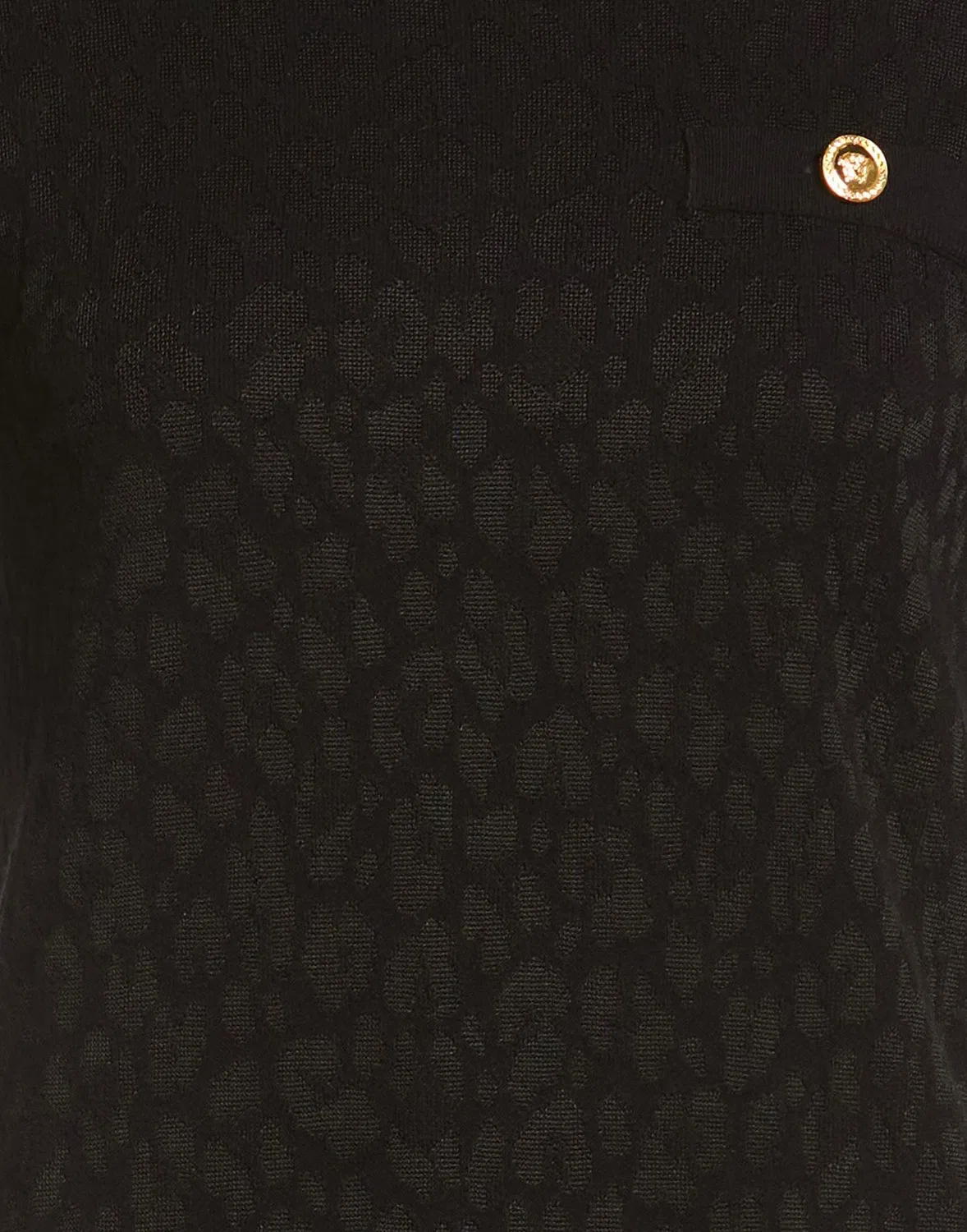 Женское платье-бодикон с принтом Leopard Print Versace, черный — фото 4