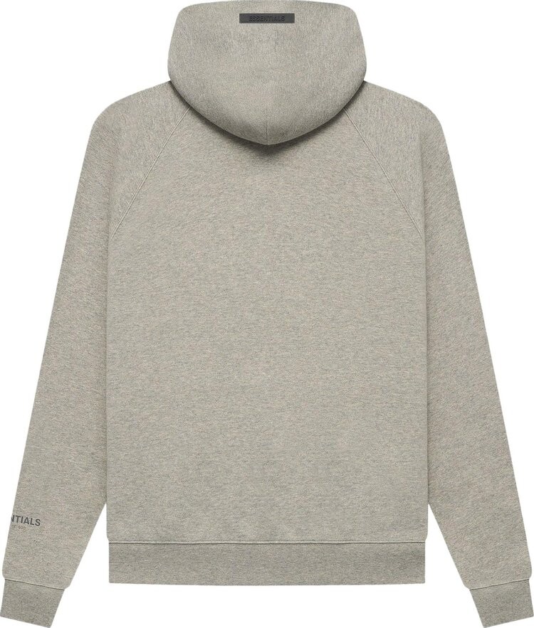 Худи Fear of God Essentials Hoodie 'Dark Heather Oatmeal', серый — фото 3