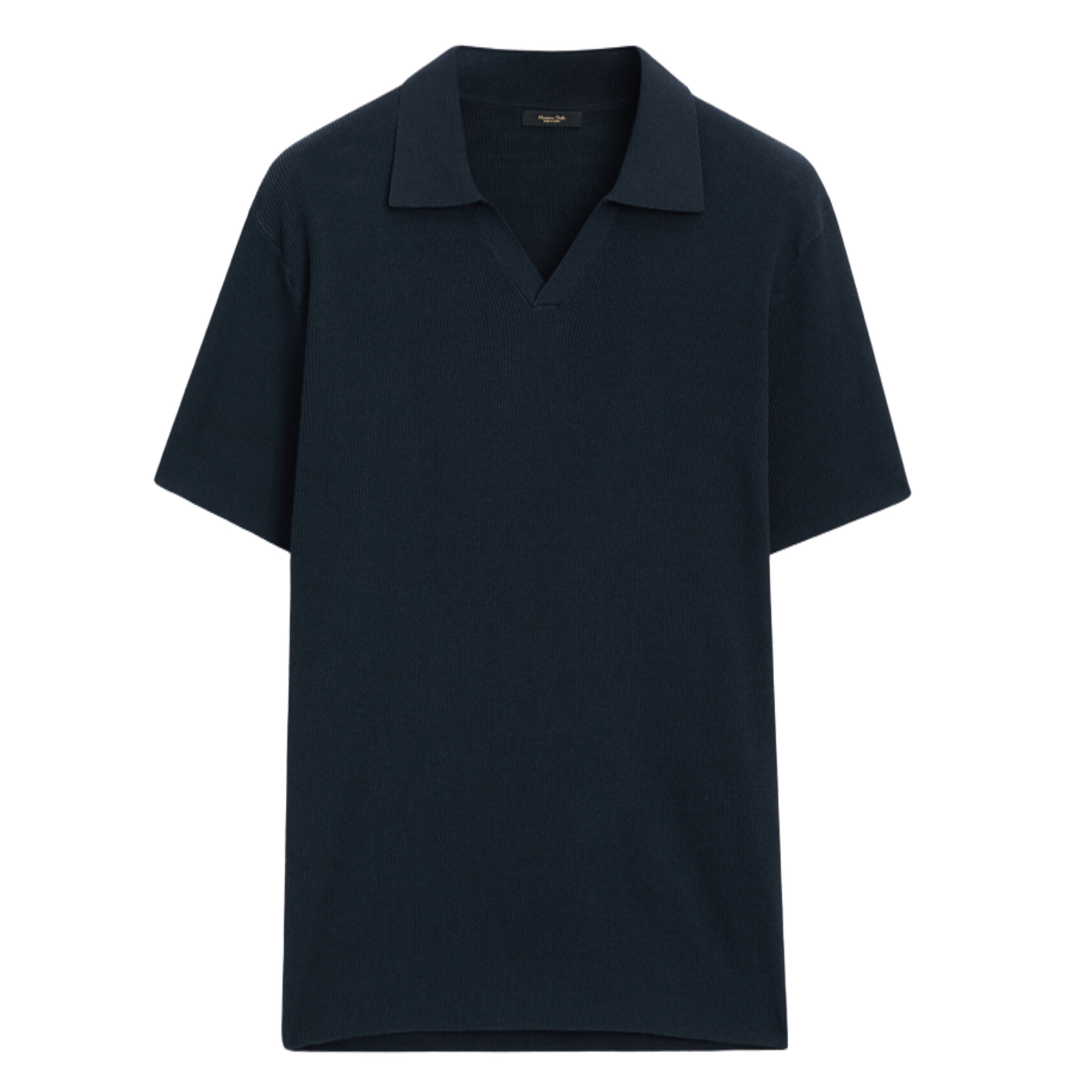 

Футболка-поло Massimo Dutti Cotton blend knit, темно-синий