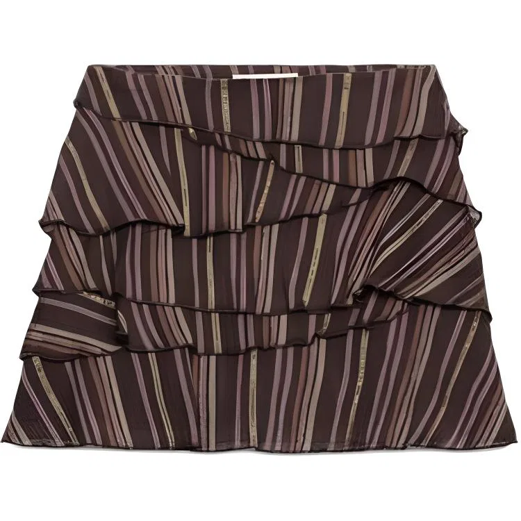 Женская юбка Casual Short Skirts ZARA, Brown
