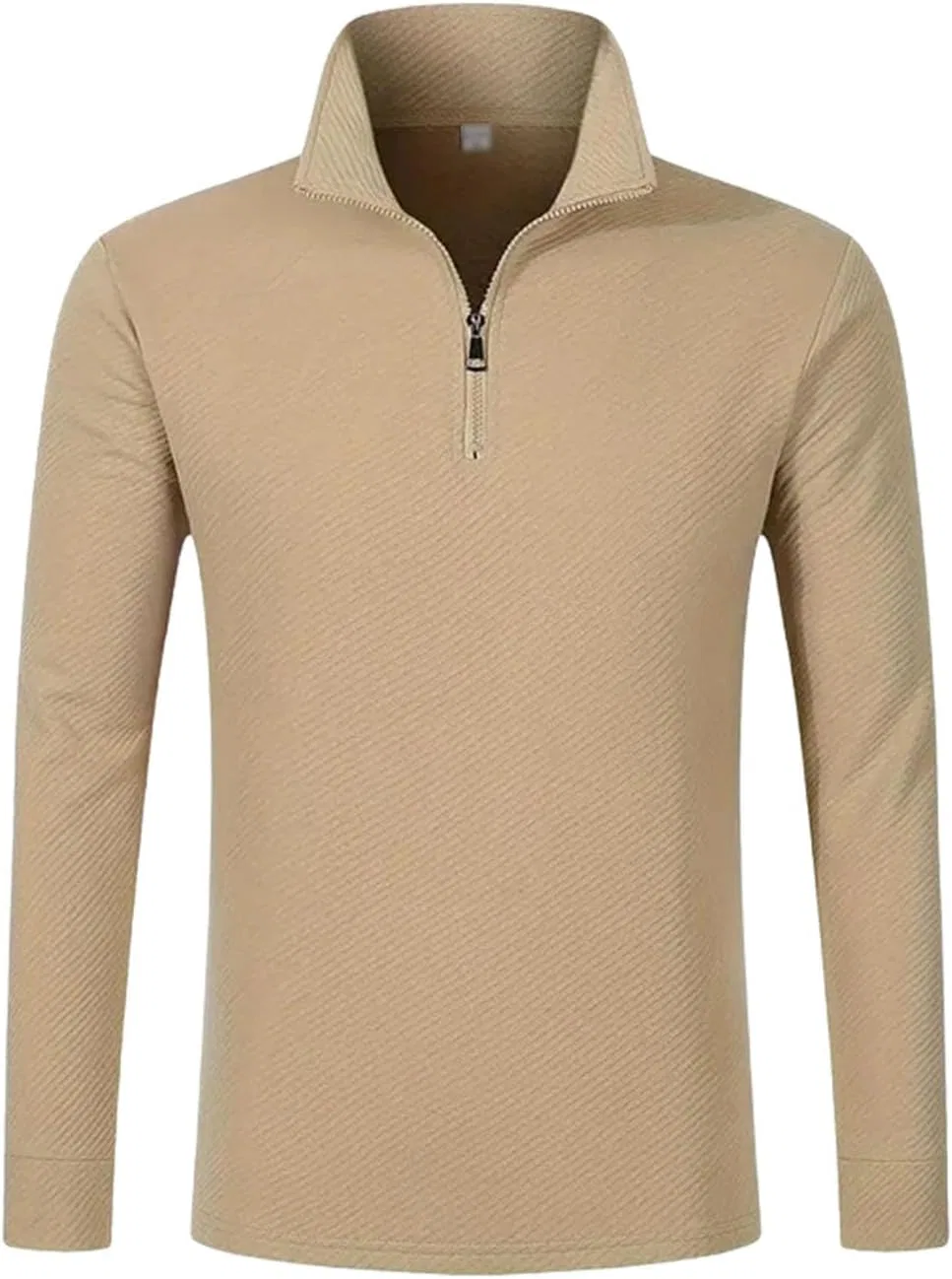 Мужская повседневная рубашка с воротником-стойкой Long Sleeve, Khaki