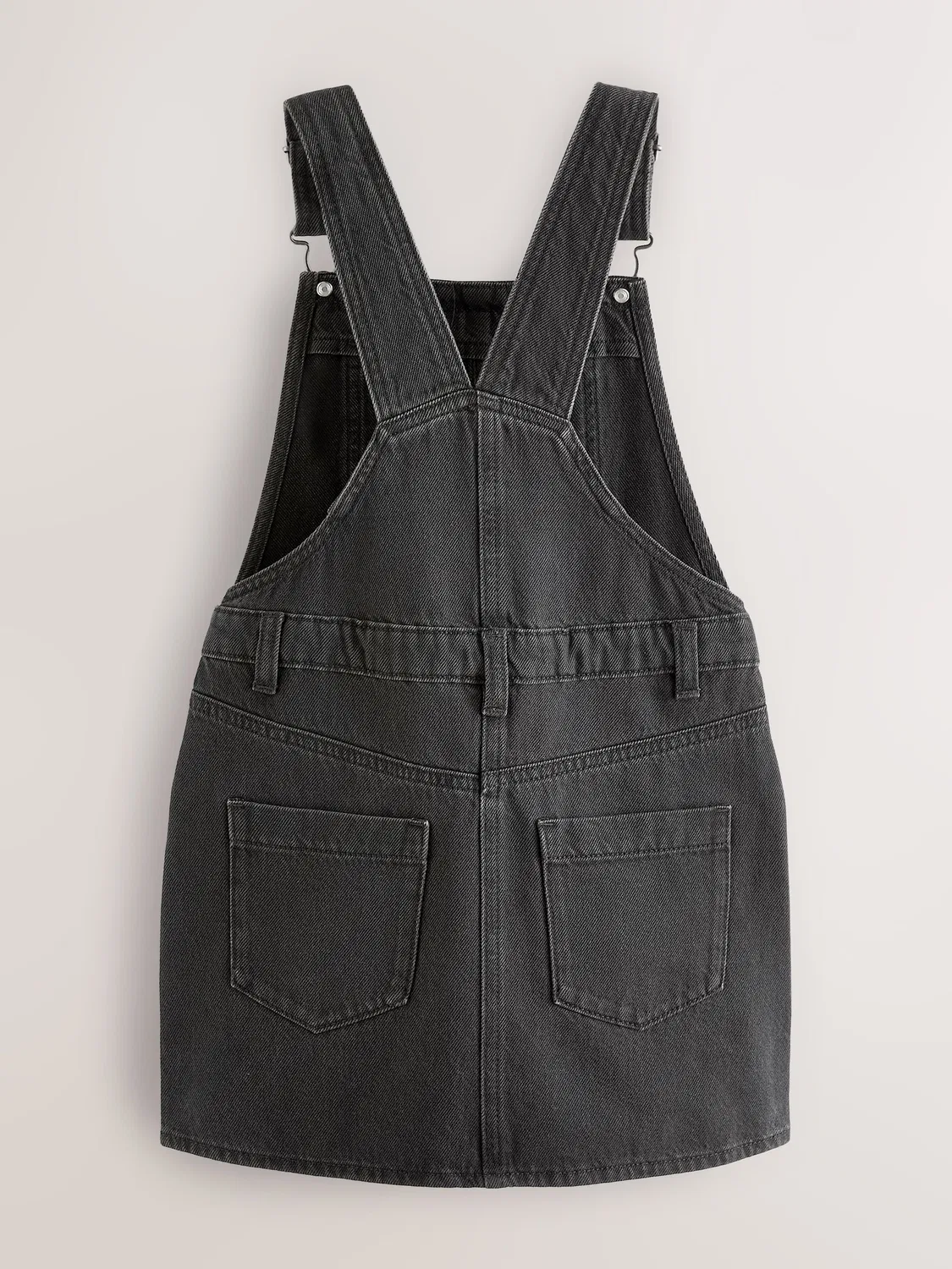 Сарафан джинсовый Next Black Denim Pinafore Dress, черный — фото 2