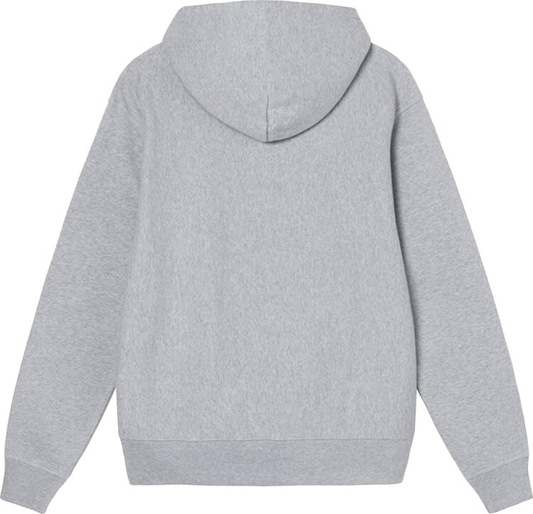 Худи Stussy Overdyed Stock Logo Hoodie 'Grey Heather', серый — фото 3