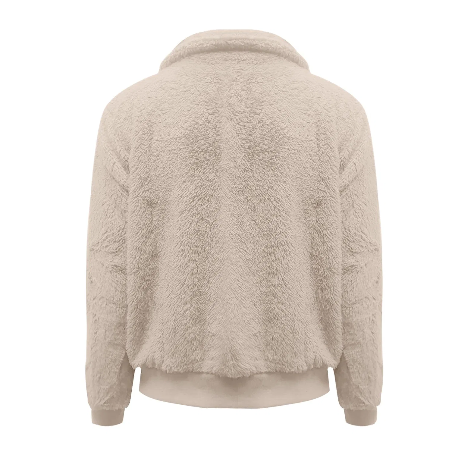 Женское утеплённое пальто с капюшоном Teddy Fleece Jacket, bianco — фото 4