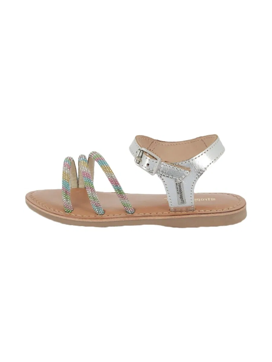 Сандалии Les Tropeziennes 'Ledersandalen fur Kinder von Belarbi Bibigirl' серебристого цвета