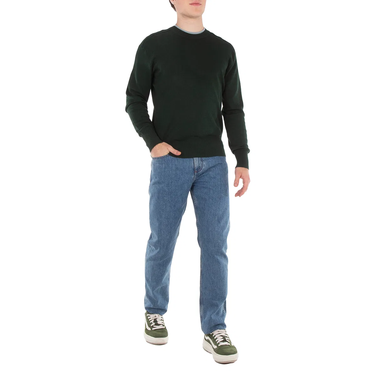 Джемпер шерстяной с круглым вырезом Crew Neck Wool Jumper Burberry, Ivy — фото 4