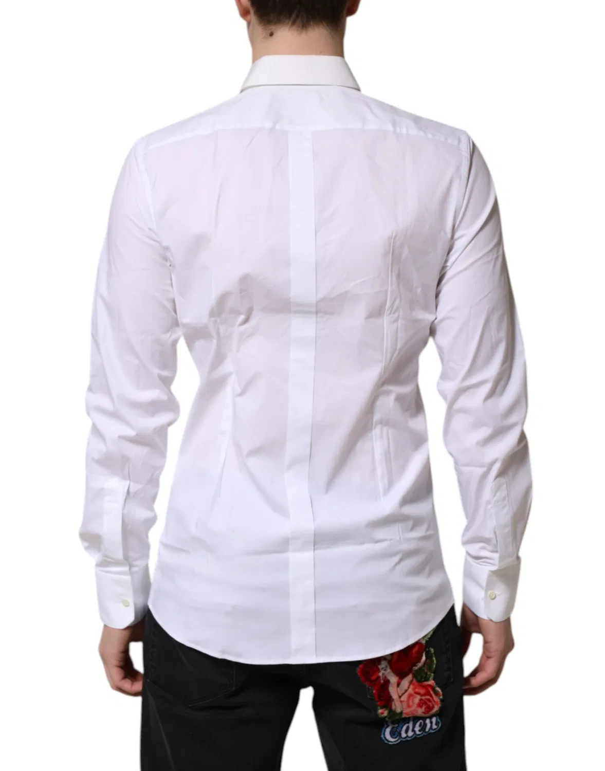 Мужская рубашка классическая с длинным рукавом GOLD Dolce & Gabbana, White — фото 4