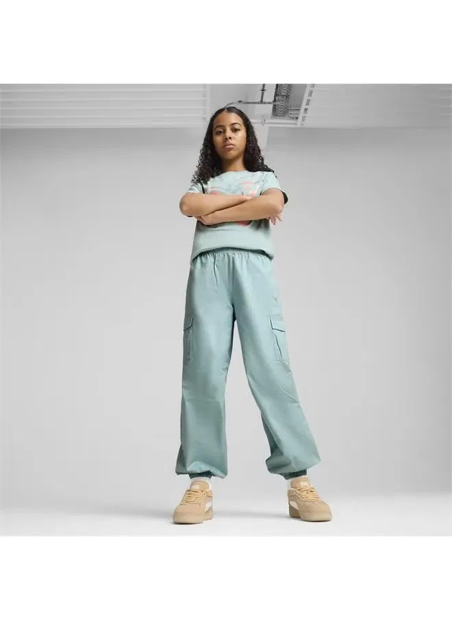 Брюки карго с эластичным поясом Butterfly vibe Puma, мятный — фото 3