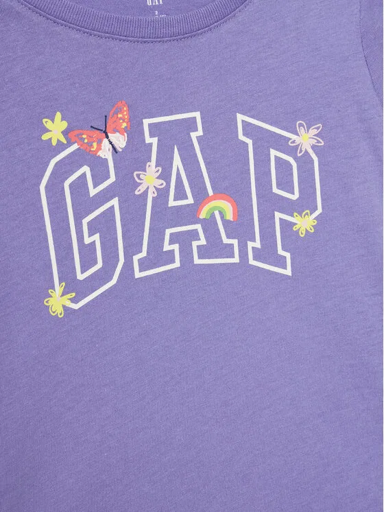 Футболка regular fit Gap, фиолетовый — фото 3