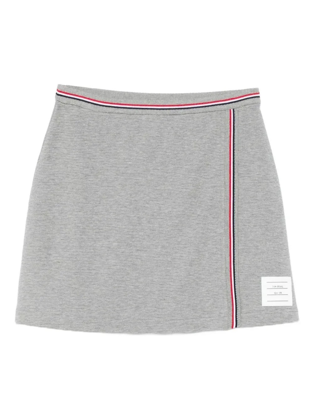 

Юбка с ребристыми вставками THOM BROWNE, серый