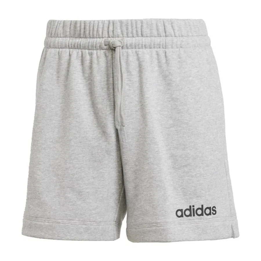 Шорты спортивные с завязкой на поясе adidas W LIN FT SHO JD4960, Серый — фото 2