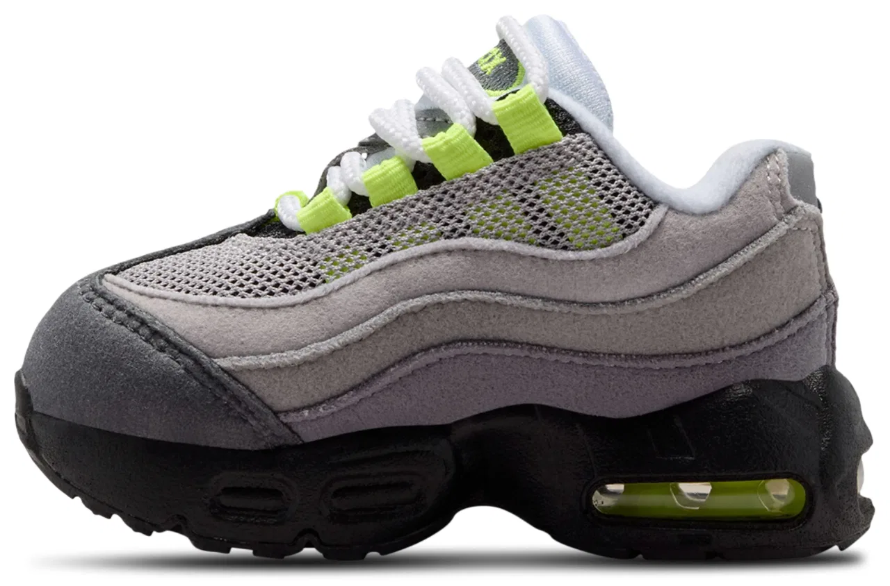 Кроссовки для мальчиков Air Max 95 Nike, цвет Anthracite/Black/Neon Yellow — фото 2