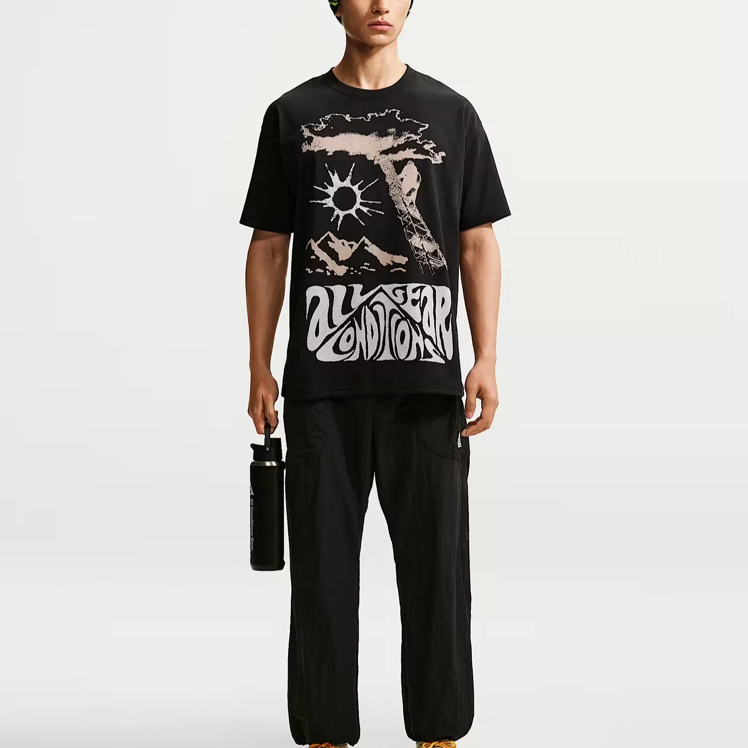 Мужская быстросохнущая футболка Nike ACG, Цвет Black — фото 3