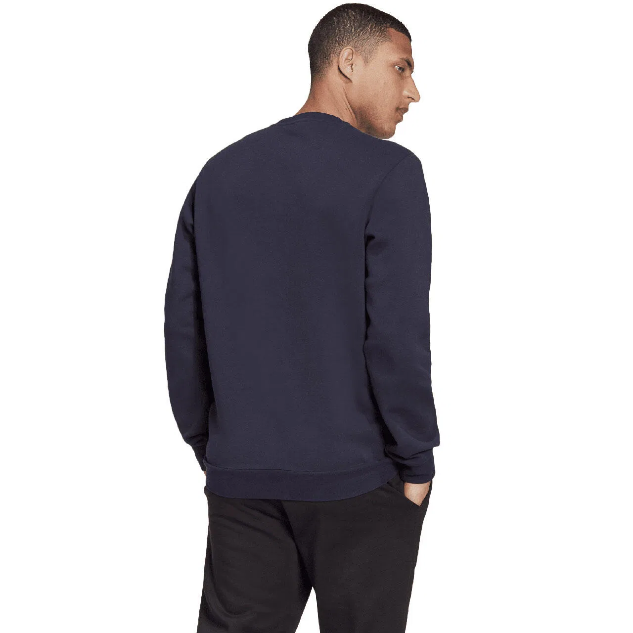 Женское худи с длинным рукавом Essentials Fleece Sweatshirt Adidas, Petrolblau Weiss — фото 2