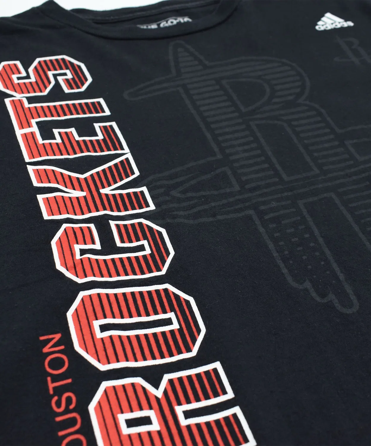 Мужская футболка с принтом Houston Rockets Adidas, Black — фото 3