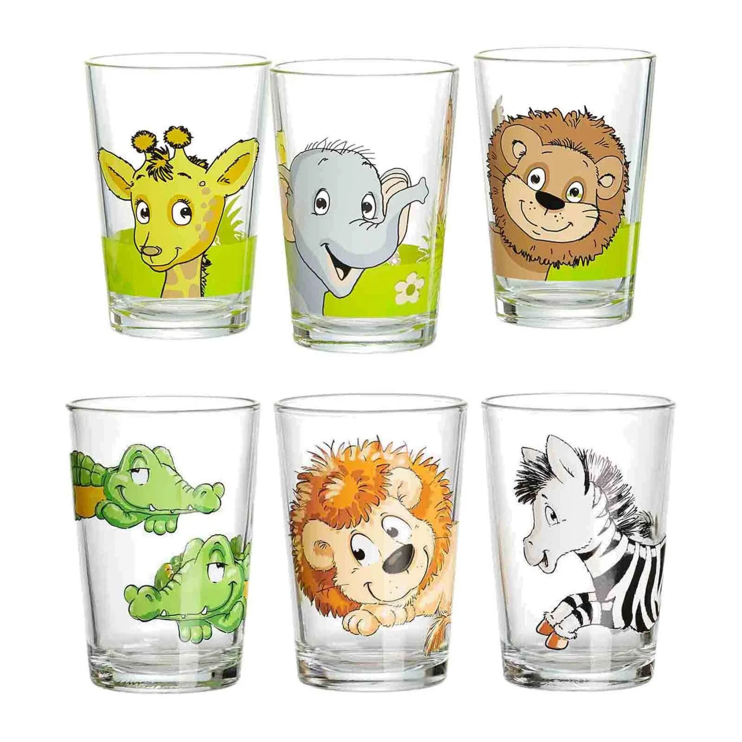 Набор детских стаканов 6 шт с принтом Dschungeltiere Happy Zoo Ritzenhoff & Breker, Bunt
