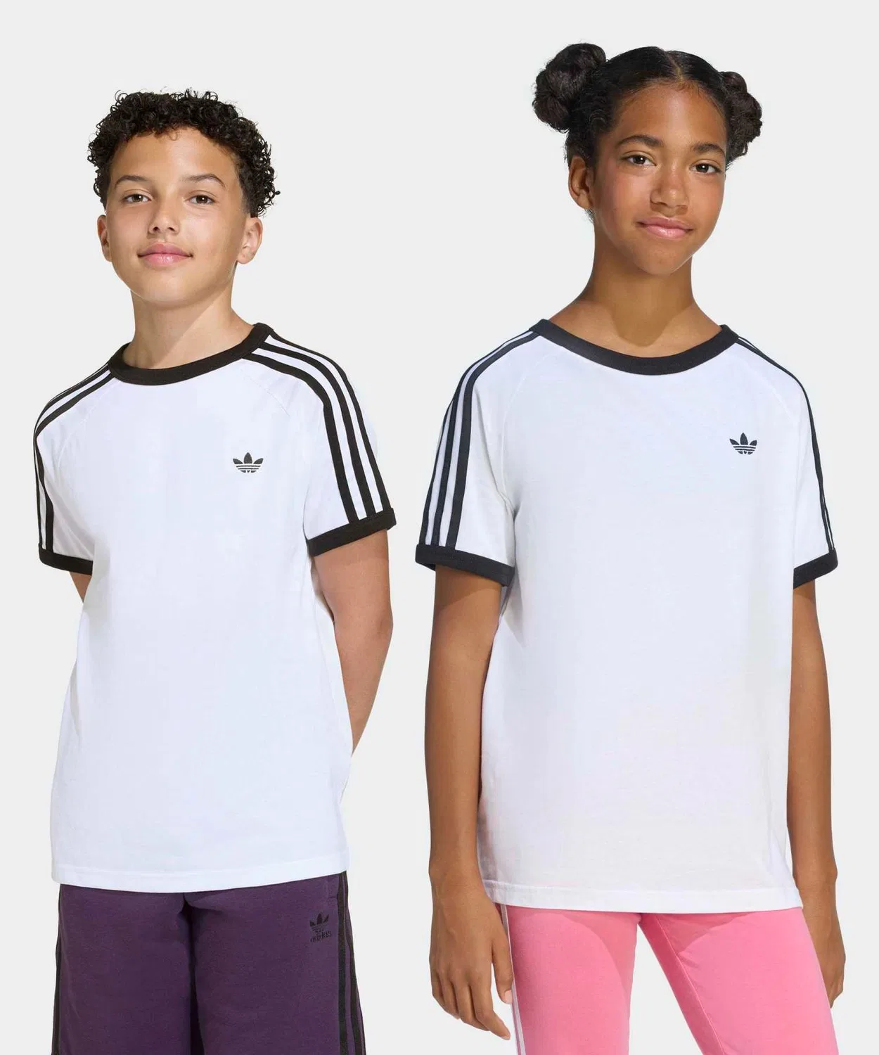 Детская футболка с коротким рукавом 3 Stripes Tee Adidas, Белый — фото 3