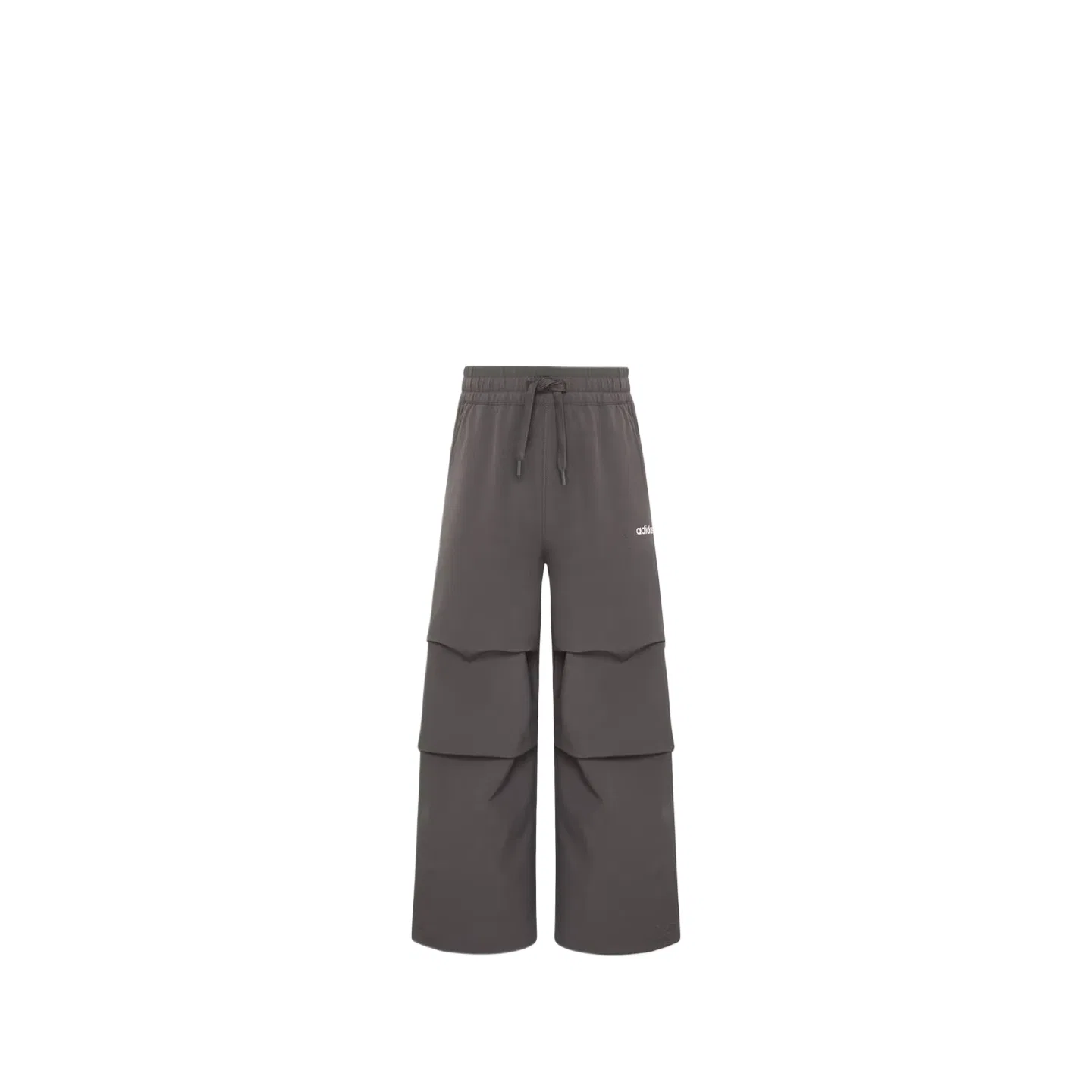 Детские спортивные брюки из трикотажа с затяжкой на поясе Adidas, Charcoal Gray