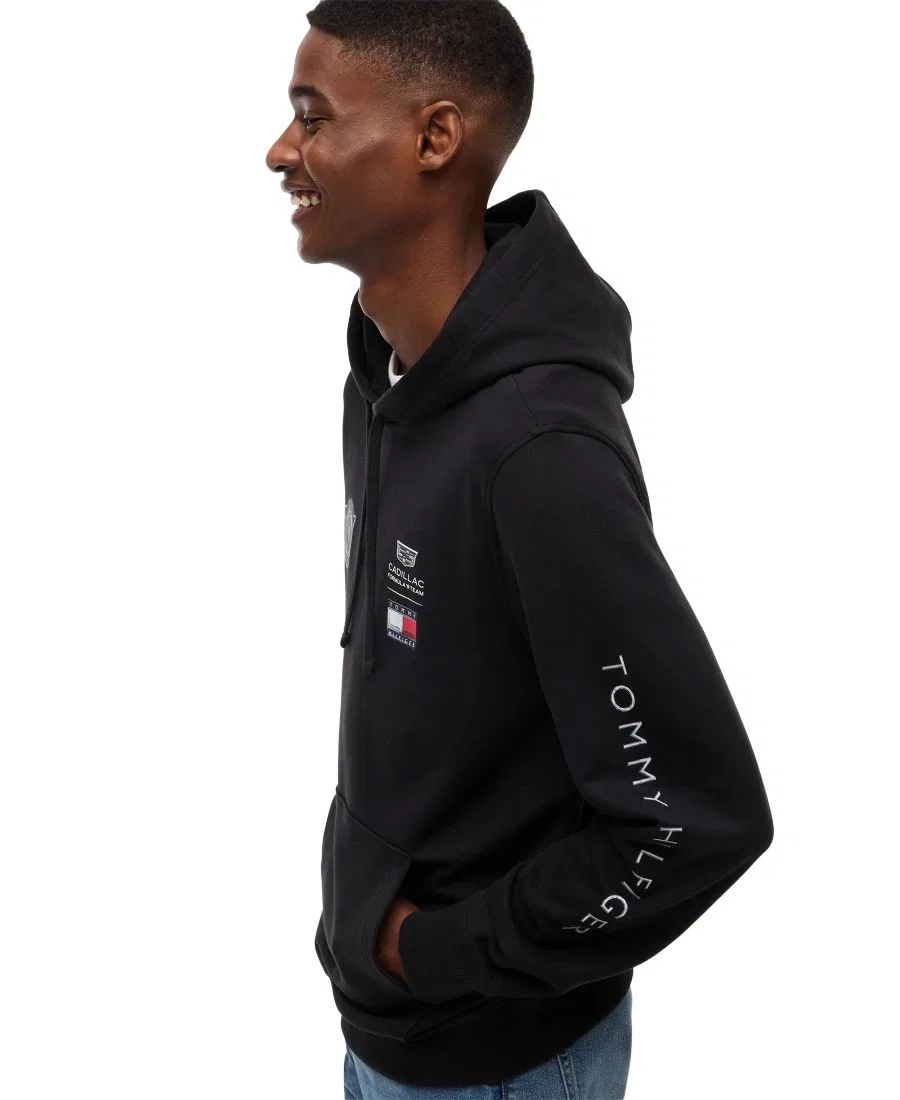 Худи с капюшоном Tommy Hilfiger x Cadillac F1 Racing Graphic Hoodie, Black — фото 2