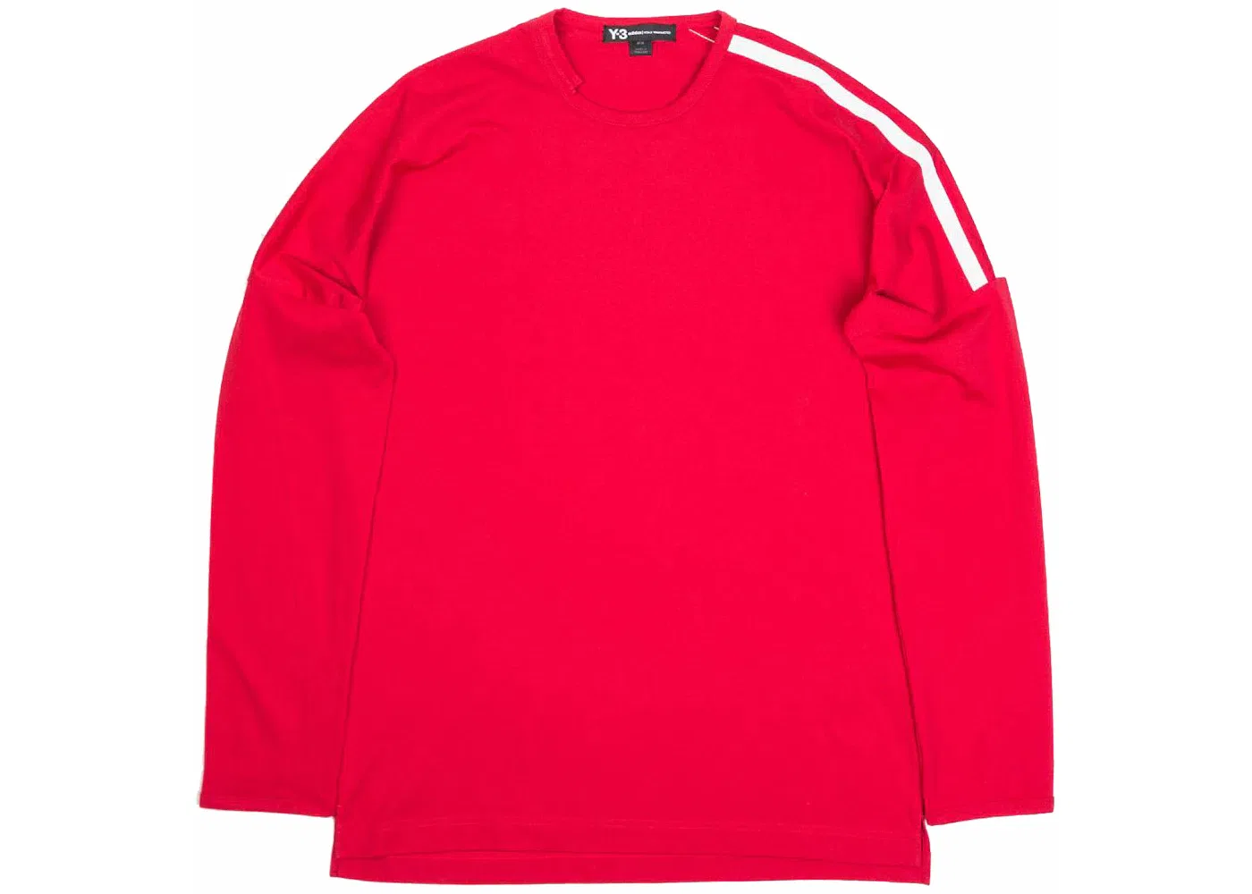 Мужская футболка с длинным рукавом Adidas Y-3 3 Stripes Long Sleeve Tee, Chili Pepper Core White